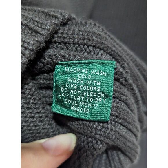 Ralph Lauren Women's Brown Front Full Zip Cotton Heavyweight Cardigan Sweater La - Picture 7 of 7